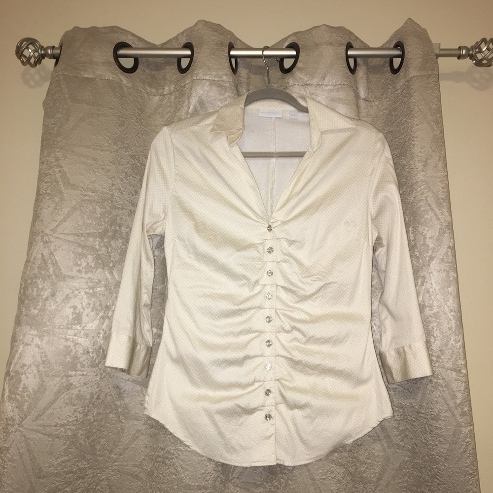 Cream button down blouse